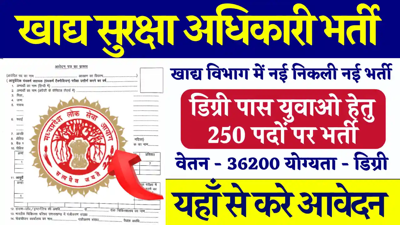MP Food Vibhag Bharti 2025