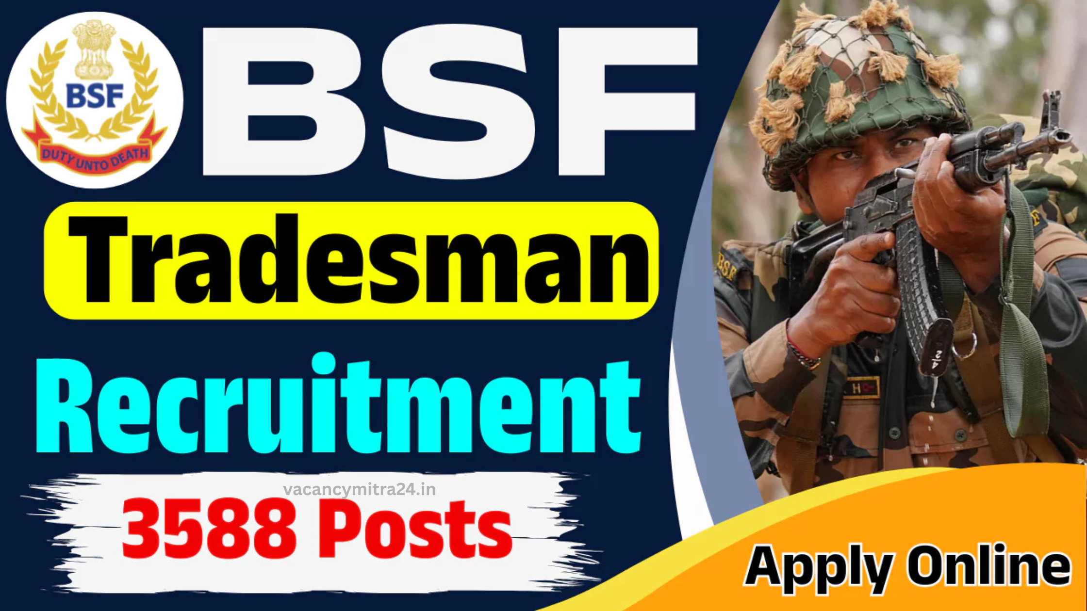 BSF Constable Tradesmen Recruitment 2025